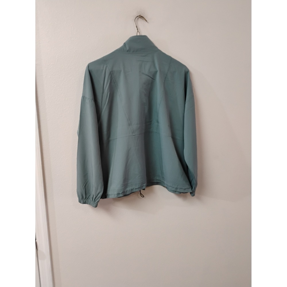 Leg3nd Womens Quarter Zip Windbreaker Pullover Jacket Sage Green Large - Picture 3 of 3
